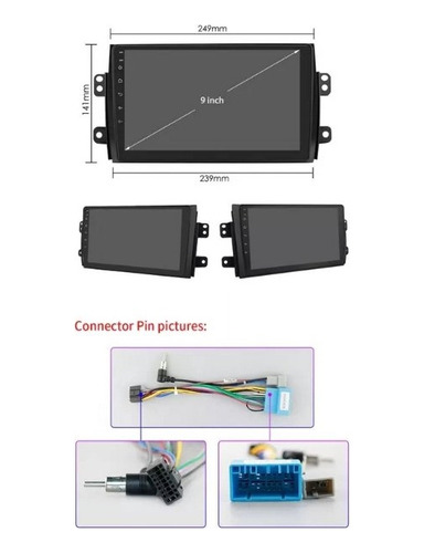 Estreo 2+32g Gps Cmara Wifi Fm Para Suzuki Sx4 2006-2013 Foto 3