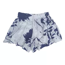 Short De Fibrana Estampado Con Elastico En La Cintura