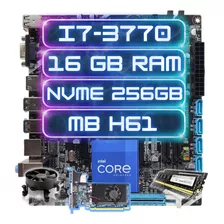 Kit Upgrade Intel I7-3770+h61 16gb Ddr3 + Nvme 256gb 