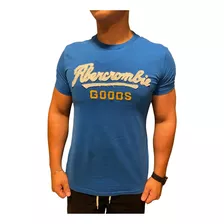 Camiseta Abercrombie And Fitch Goods Azul Masculina