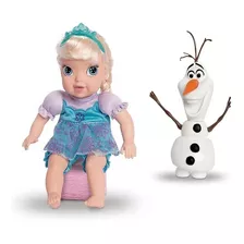 Bonecas Disney Frozen Baby Elsa E Olaf Mimo Vinil 30 Cm 6429