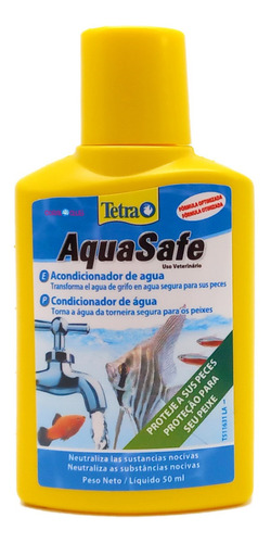 Tetra Aquasafe 50ml - Condicionador Para Água Aquário