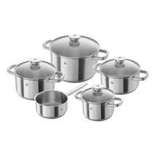 Conjunto De Panelas Aço Inox Tampa Vidro 5 Pcs Zwilling Joy Cor Inox Tampa De Vido