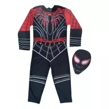 Fantasia Infantil Homem Aranha Preto Manga Longa Macacão