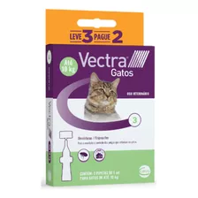 Antipulgas Para Gatos Vectra Ceva Até 10kg 3 Pipeta De 1ml