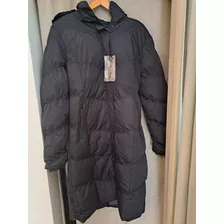 Campera Largo Camperon Color Negro Talle Xl/xxl