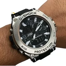 G-shock Metal Steel Casio Relógio Analógico Digital