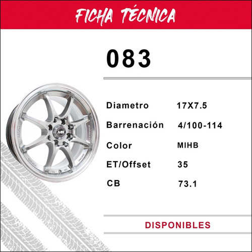 Rines 17 4/100 Deportivos - Seat Tsuru Jetta Audi (2 Rines)  Foto 5