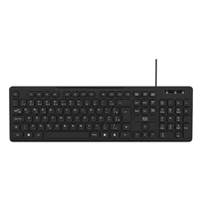 Teclado Soft Silence Preto Com Fio Teclas Baixas Multilaser Idioma Português Brasil