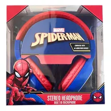 Audífonos Marvel Teen Spiderman Con Micrófono Color Rojo