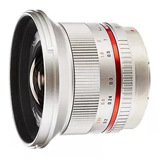 Lente Samyang Sy12m-mft-sil 12mm F2.0 Para Micro 4/3 -plata