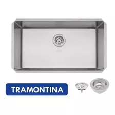 Cuba Inox De Embutir Quadrum 70x40 Undermount Tramontina Cor Scotch Brite