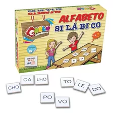 Brinquedo Madeira Educativo Pedagogico Alfabeto Silabico