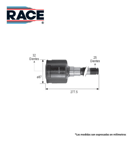 Espiga L/caja Der Plymouth Voyager 3.3l 1996-2000 Race Foto 2