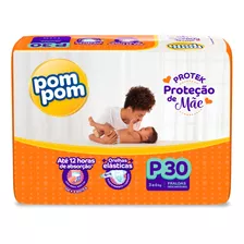 Fralda Descartavel Pompom Jumbo Protek- Proteção De Mãe P 30