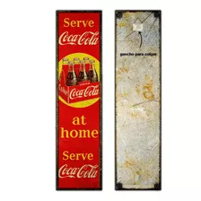 #13 - Cartel Decorativo Vintage - Coca Cola Retro No Chapa