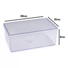 Caixa Retangular 1,500ml Com Tampa Cake Box Bluestar Cristal Cor Transparente Cake Box Cristal Retangular