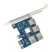 Multiplicador Riser Pci-e 1 A 4 Portas Usb 3.0 16x