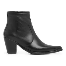 Bota Botina Feminina Bico Fino Scarpin Chealsea Salto Texana