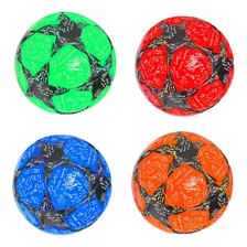 Kit 15 Mini Bola De Futebol Couro Sintético Estrela Colorida