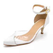 Sapato Scarpin Feminino Noiva Salto Fino Baixo Confortável