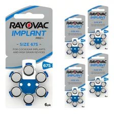 30 Pilhas Baterias 675 Cochlear Rayovac - 5 Cartelas