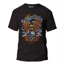 Camiseta Foo Fighters Rock Skull Eagle Iowa Poster Arena