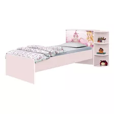 Cama 1 Plaza - Muebles Web - Colchon 188x88 - Modelo Liz - Rosa