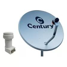 Antena De Chapa Banda Ku Century 60cm Parabólica Lnbf Duplo