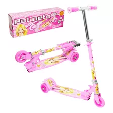 Patinete New Top Rosa 3 Rodas Brinquedo Infantil Para Menina