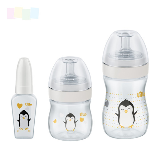 Kit 3 Mamadeira Lillo Evolution Primeirospassos 50/150/240ml