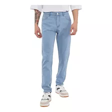 Jeans Hombre Skinny Fit Spandex Liso Azul Claro Corona