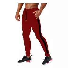 Calça Moletom Skinny Masculina Sport Style Casual Luxo Faixa