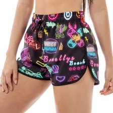 Shorts Femininos Saída Praia Academia Fitness Dança Vintage