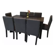 Juego De Comedor, Mesa Extensible+ 8 Sillas En Chenille