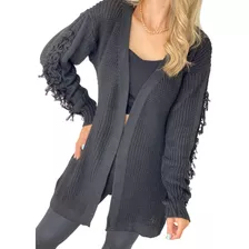 Cardigan Modal Trico Casaco Blusa Feminina Blazer Com Manga