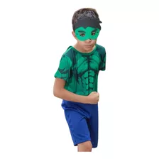 Fantasia Infantil Menino Hulk Acompanha Máscara 