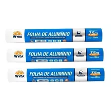 Papel Aluminio Alimentos En Rollo - 30 Cm X 7.5 Mts Pack X 3