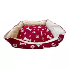 Cama Ultrasuave De Huellas Para Mascotas Perro Y Gato 77 Cm.