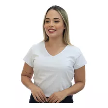 Baby Look Feminina Gola V Trabalho Revenda Kit 5 Pçs