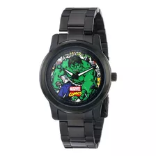 Reloj Hombre Marvel W001776 Cuarzo Pulso Negro En Acero