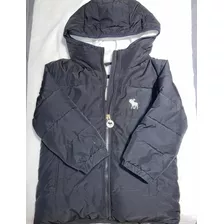 Campera Abercrombie C/capucha Negra Niñ@ Talle 3/4 Usada