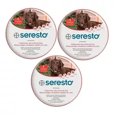 3 Coleira Seresto Cães Acima De 8kg Original Envio Imediato