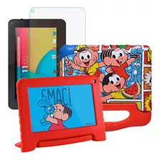 Case Turma Da Mônica P/ Tablet M7 Wifi M7s Go Lit + Película