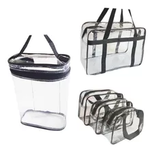 Kit Necessaire 093g M P + Bolsa + Shampoozeira Transparente 