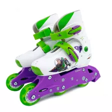 Patines 3 Ruedas Luces Buzz Toystory Ajustables Talla 18-21