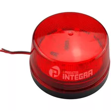 Baliza Exterior Flash 15 Led 12v Roja Estrobo Luz Policia