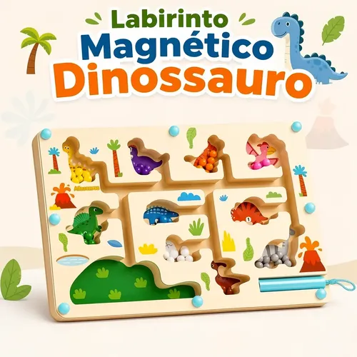 Labirinto Dinossauro Infantil Raciocínio Lógico Encaixe Tdah Colorido