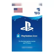 Código Digital 5 Usd Para Playstation Store Usa Psn