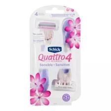 Afeitadora Quattro Woman Piel Sensible 2 Unidades